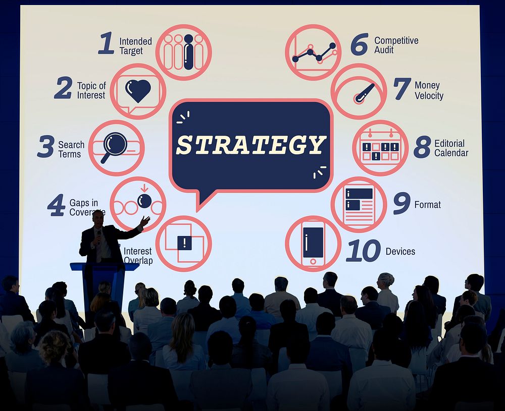 Business Analytics Strategy Methods Tactics Graphic Concept