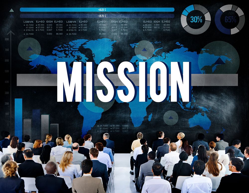 Mission Objective Aim Growth Corporate Goal Concept