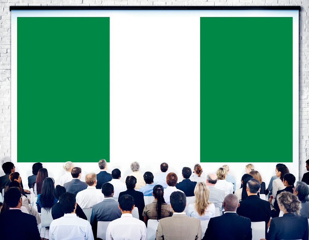 Nigeria National Flag Seminar Business People Concept