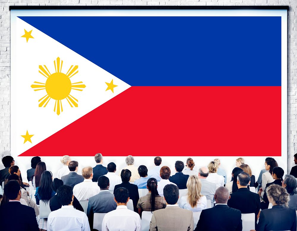 Philippines National Flag Seminar Business People Concept