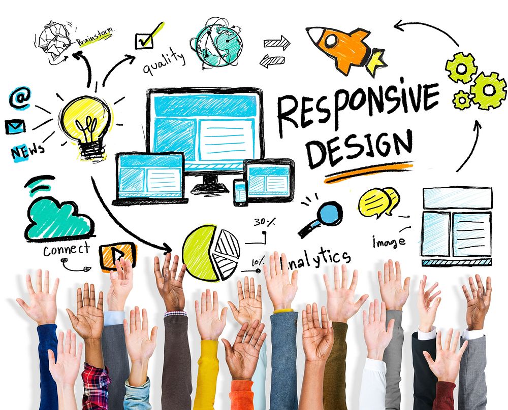 Responsive Design Internet Web Hands Volunteer Support Concept