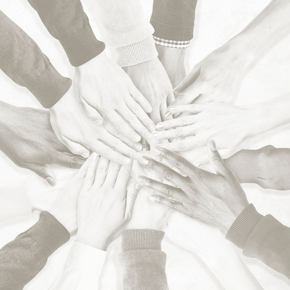 People Hands Together Unity Team Cooperation Concept