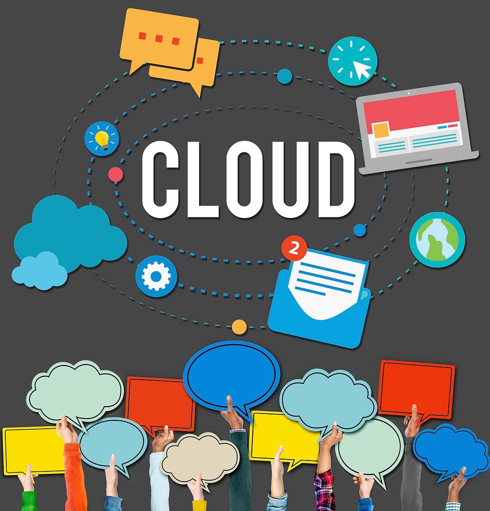 Cloud Computing Network Storage Social Concept