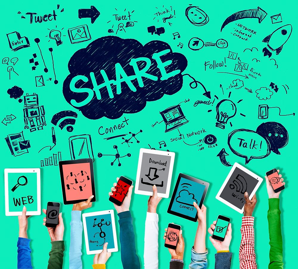 Share Sharing Connection Online Communication Networking Concept