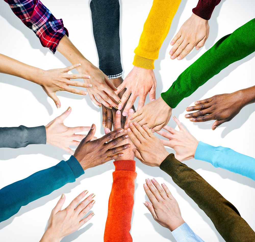 Group of Human Hands Holding Together