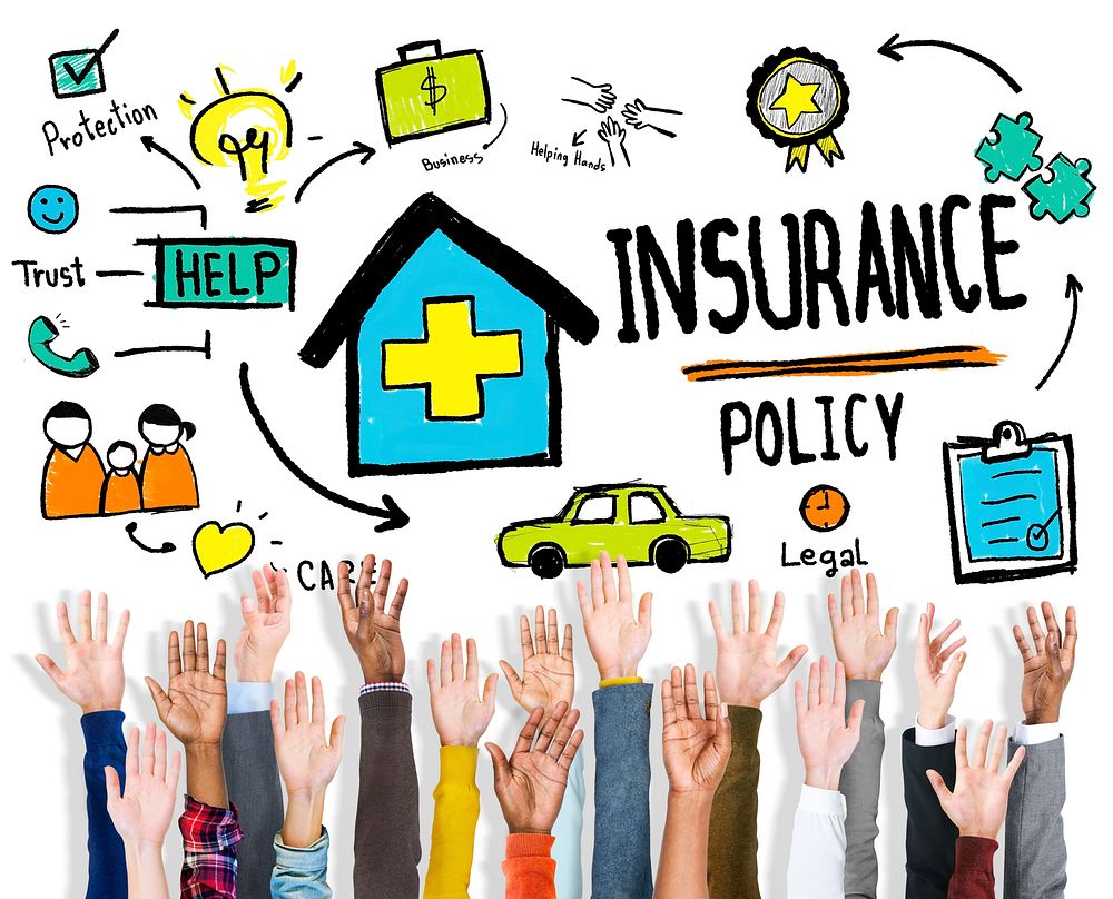 Diversity Hands Insurance Policy Volunteer Support Concept