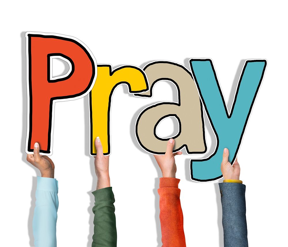 Group of Diverse People's Hands Holding Pray
