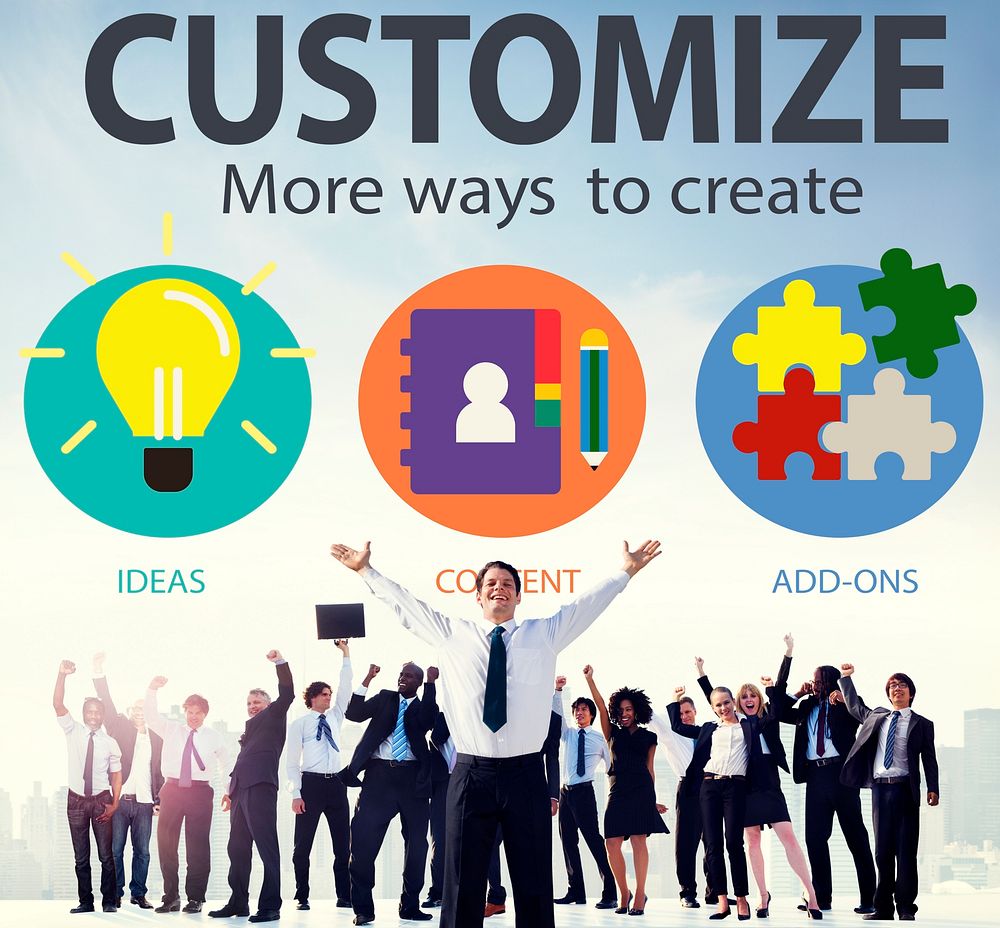 Customize Ideas Identity Individuality Innovation Personalize Concept