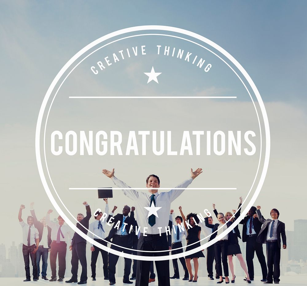 Congratulations Business People Corporate Celebration Success Concept