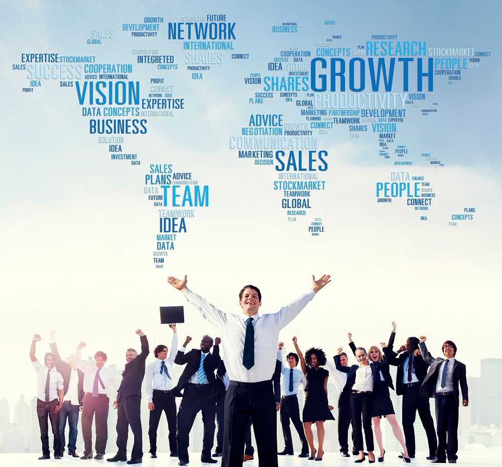 Growth Sales Vision Team Network Idea People Concept
