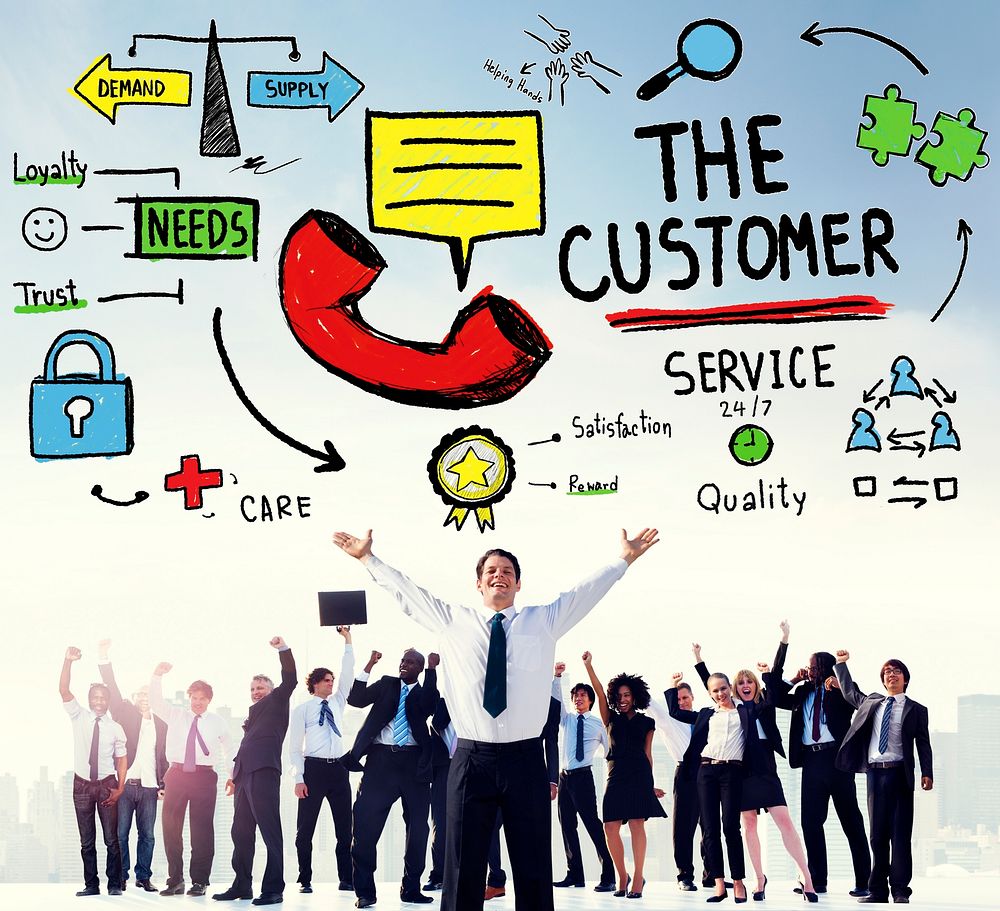 Customer Service Support Solution Assistance Aid Concept