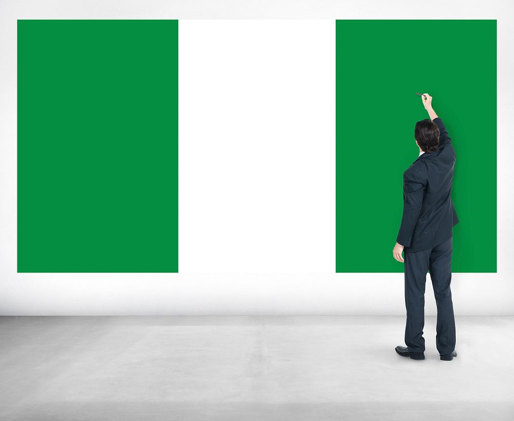 Businessman Nigeria National Flag Pride Concept
