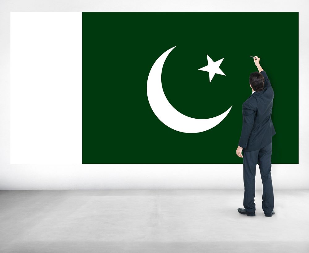 Businessman Pakistan National Flag Pride Concept