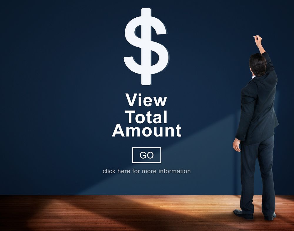 View Total Amount Accountant Balance Record Concept