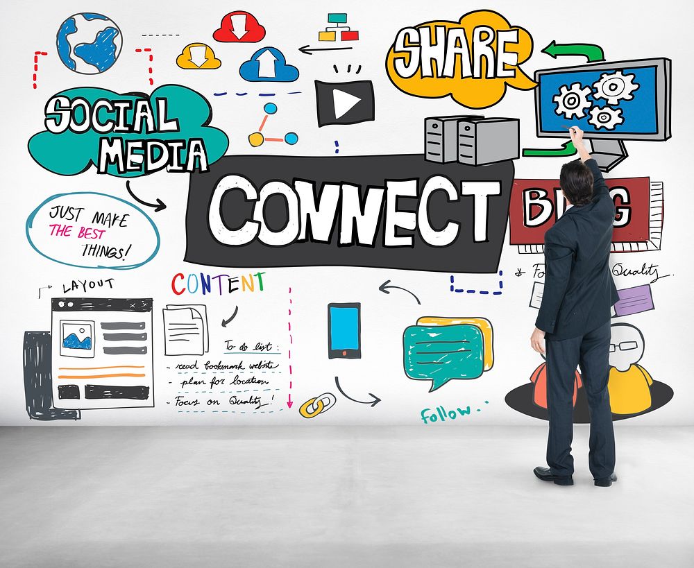 Connect Social Media Networking Communication Concept