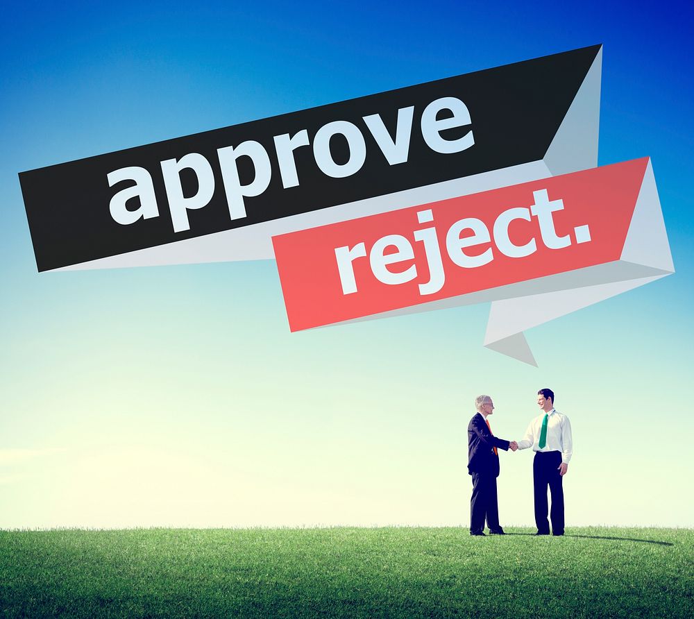 Approve Reject Cancelled Decision Selection Concept