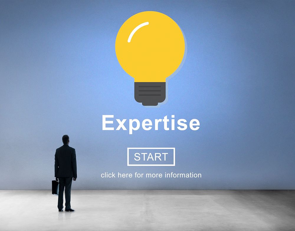 Expertise Light Bulb Icon Interface Concept