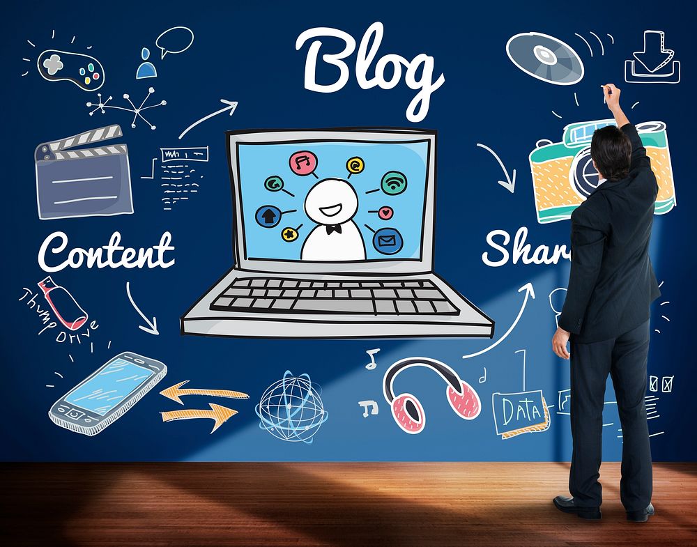 Blog Homepage Content Social Media Online Concept
