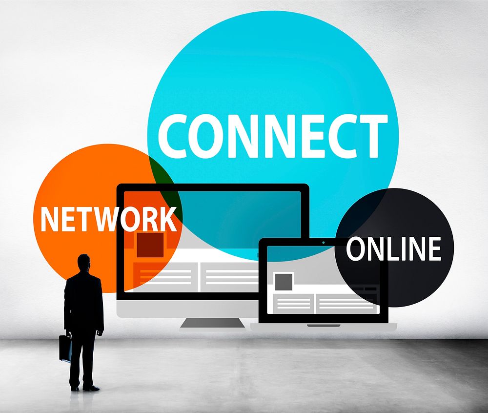 Connect Network Integrated Online Web Concept