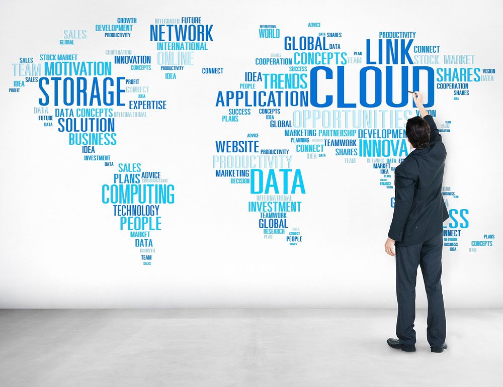 Link Cloud Computing Technology Data Information Concept