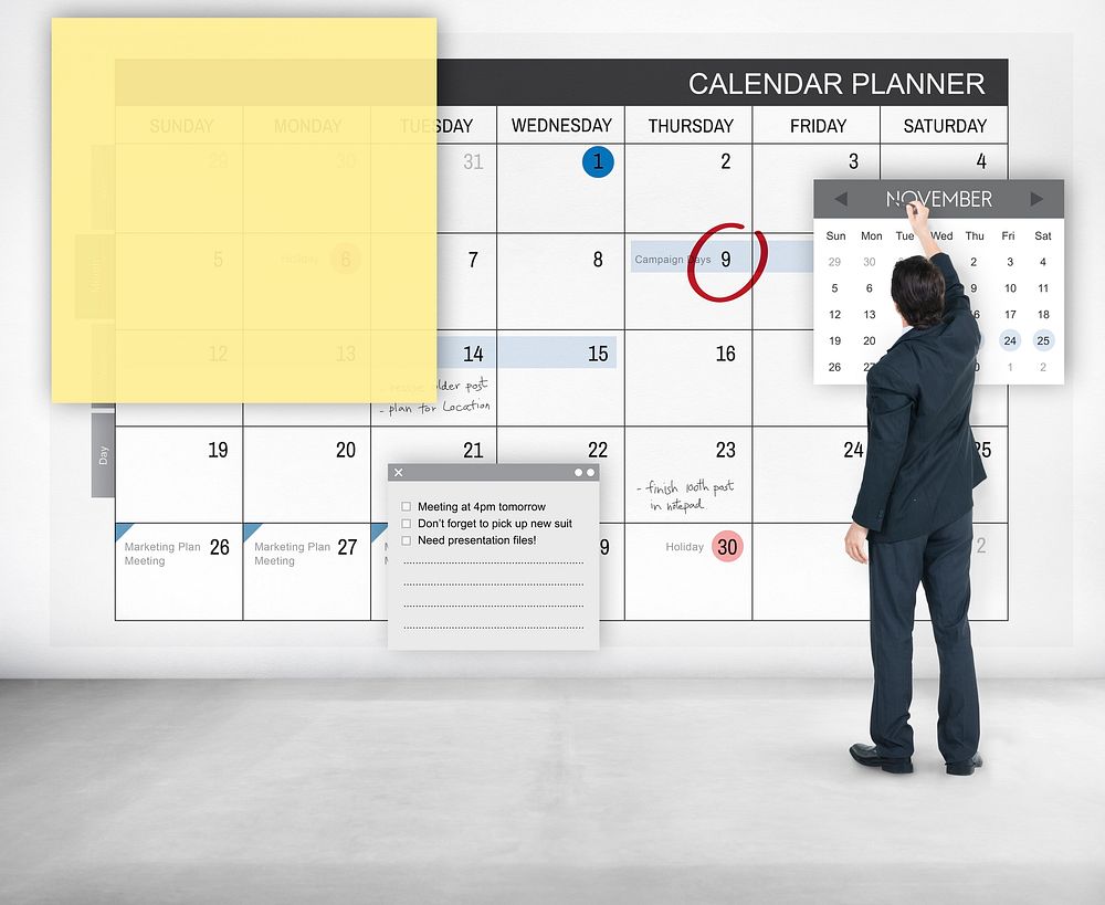 Schedule Planner Task Agenda Checklist Concept