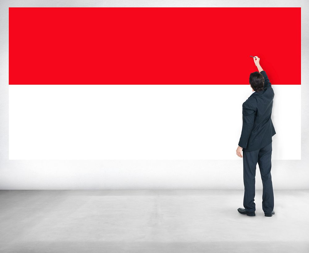 Indonesia Flag Country Nationality Liberty Concept