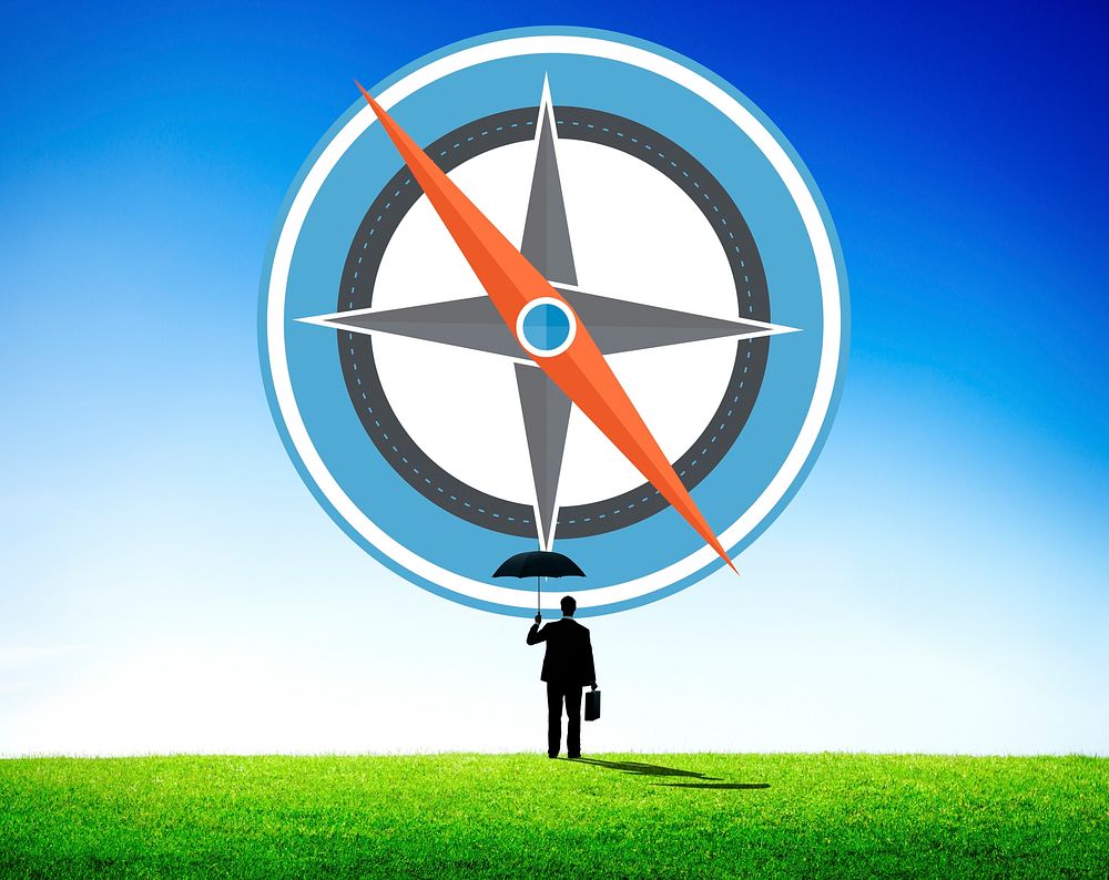 Navigation Compass Direction Exploration Guide Journey Concept
