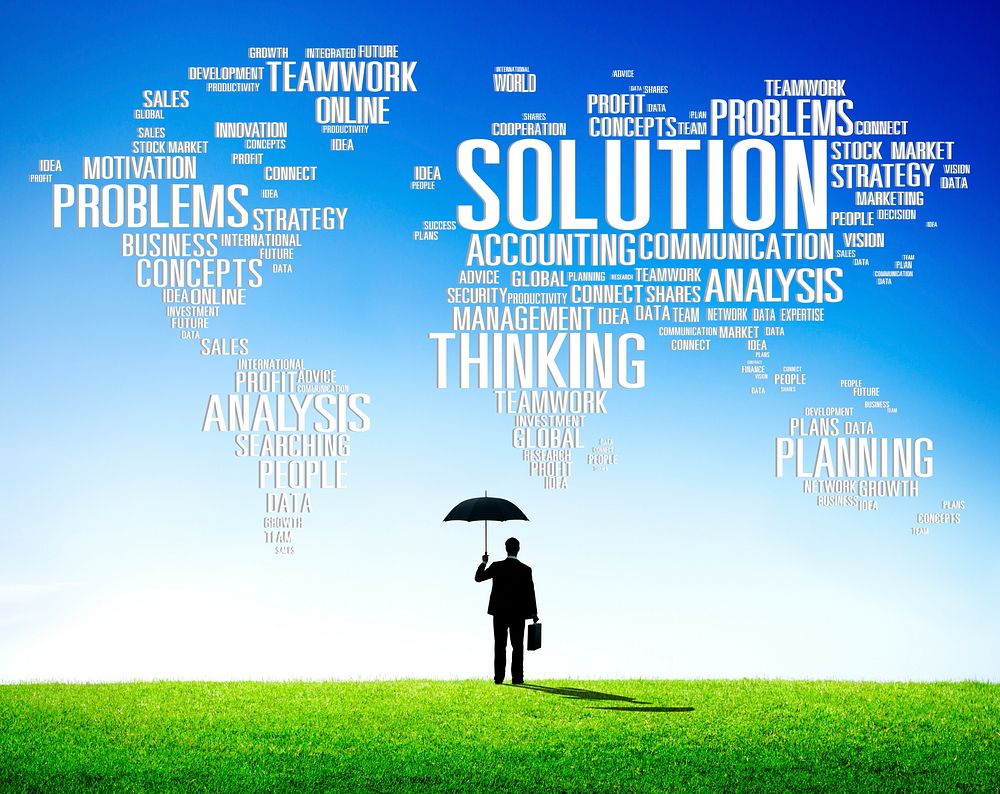Solution Solve Problem Strategy Vision Decision Concept