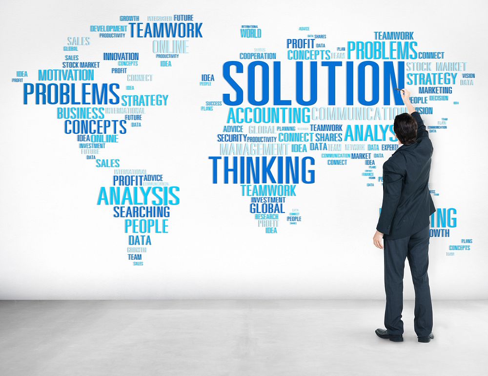 Solution Solve Problem Strategy Vision Decision Concept