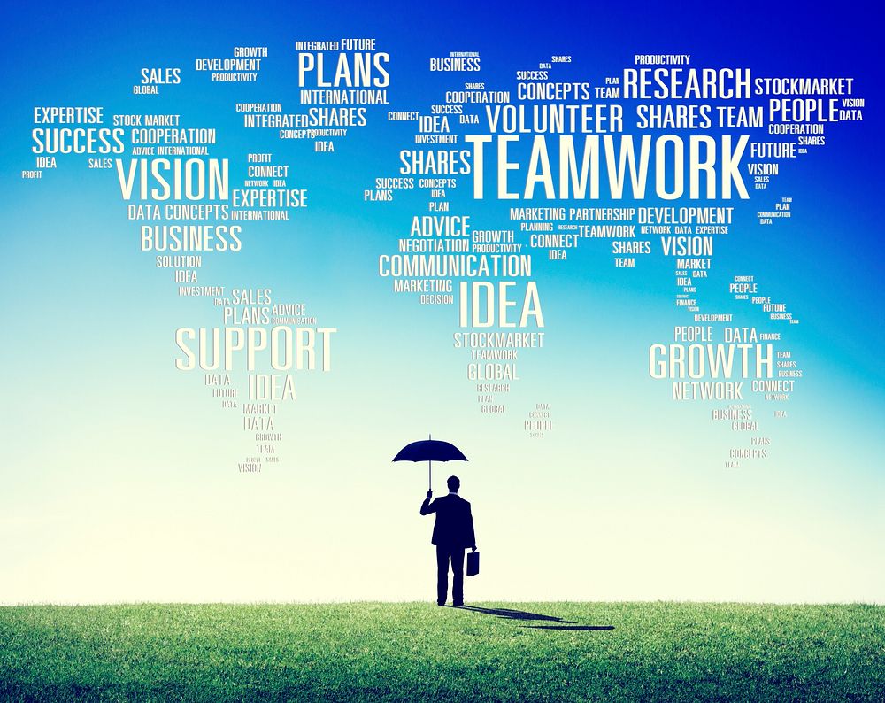Businessman Frustration Protection Global Business Teamwork Concept