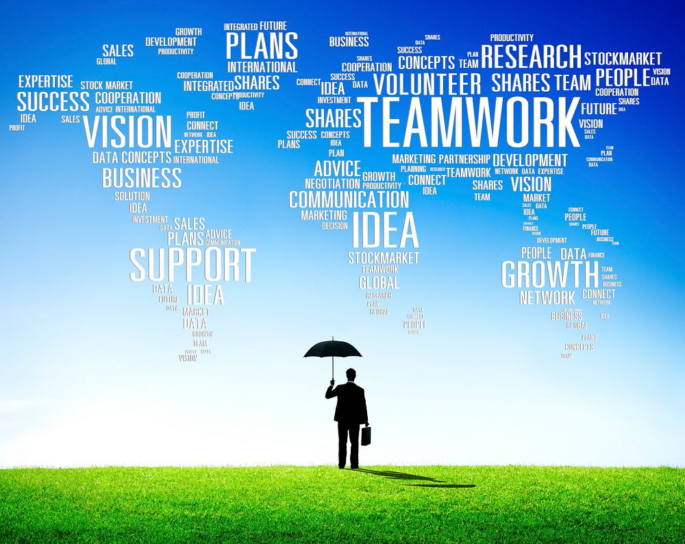 Businessman Frustration Protection Global Business Teamwork Concept