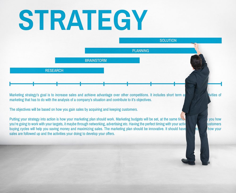 Marketing Business Strategy Progress Concept