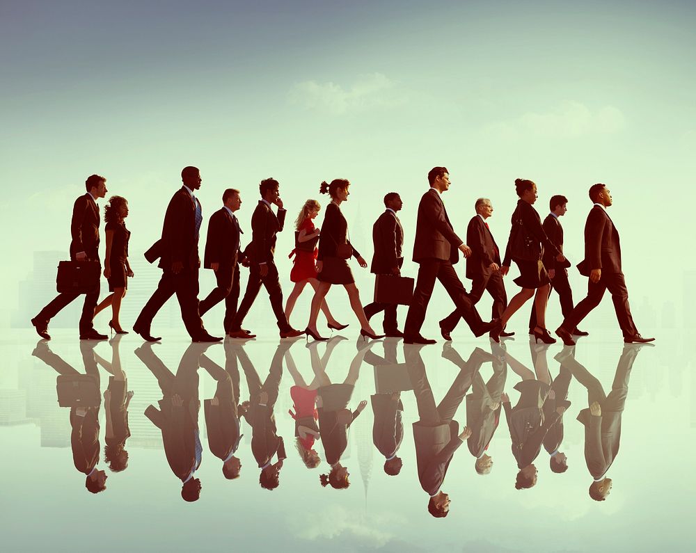 Business People Commuter Walking City Concept