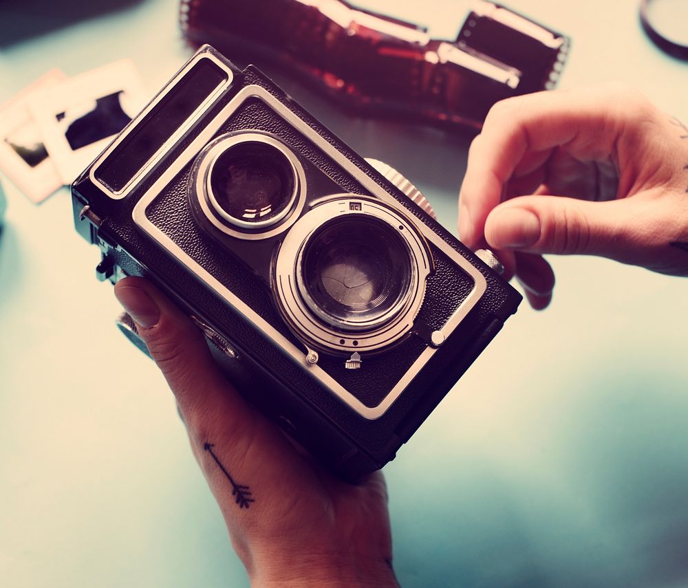 Vintage retro film camera