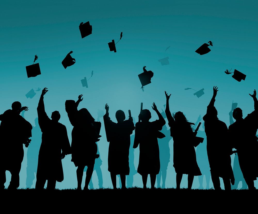 Group Of Diverse Students Celebrating Graduation Concept