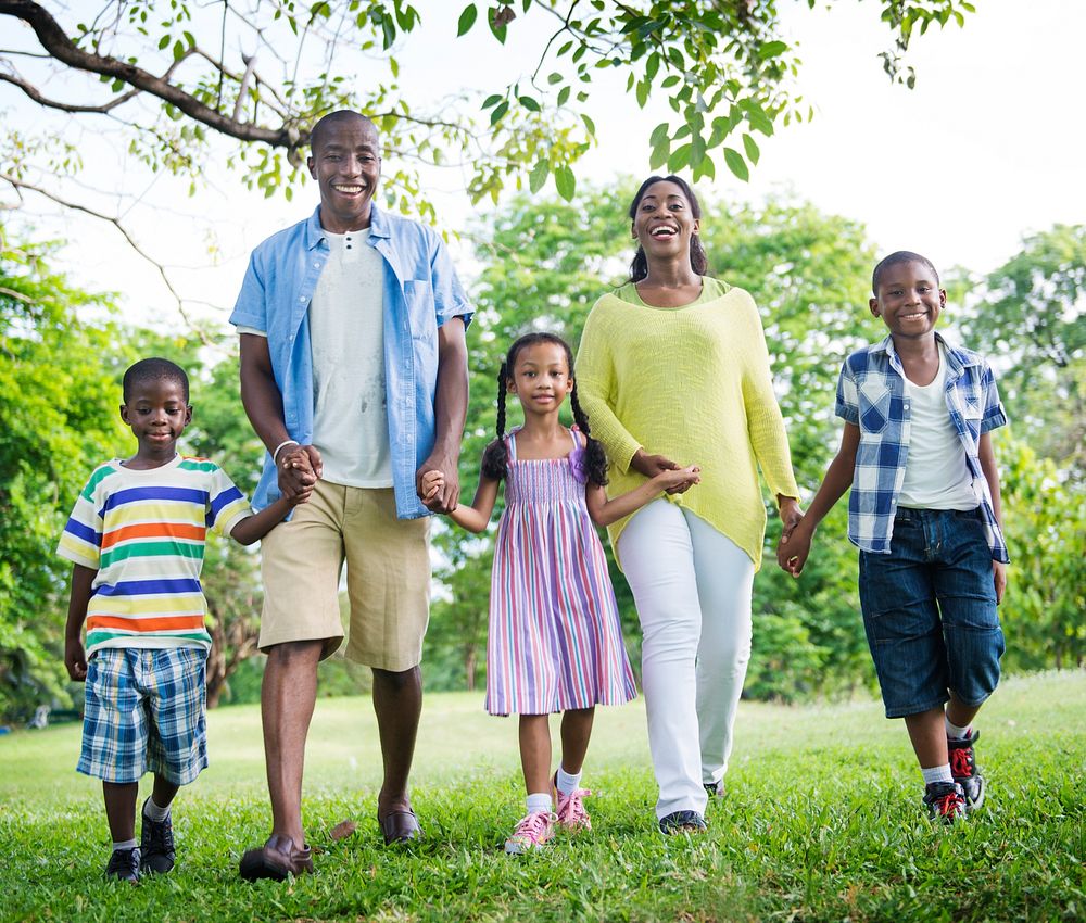 African Family Happiness Holiday Vacation Activity Concept