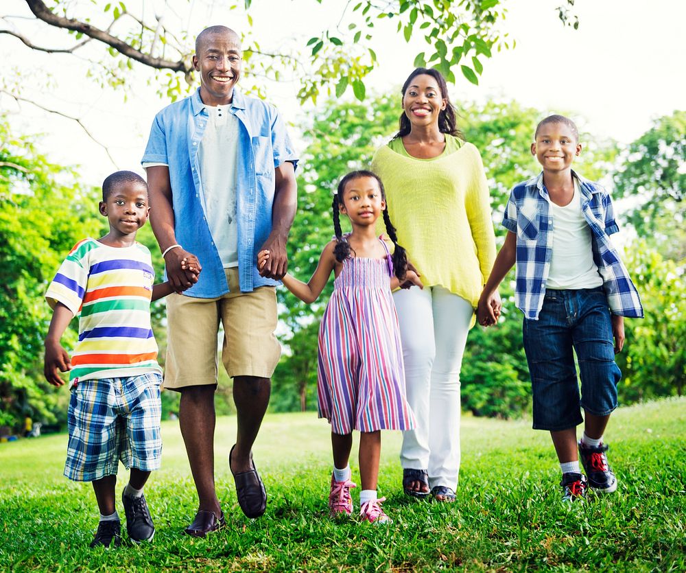 African Family Happiness Holiday Vacation Activity Concept