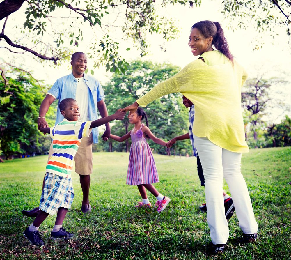 African Family Happiness Holiday Vacation Activity Concept