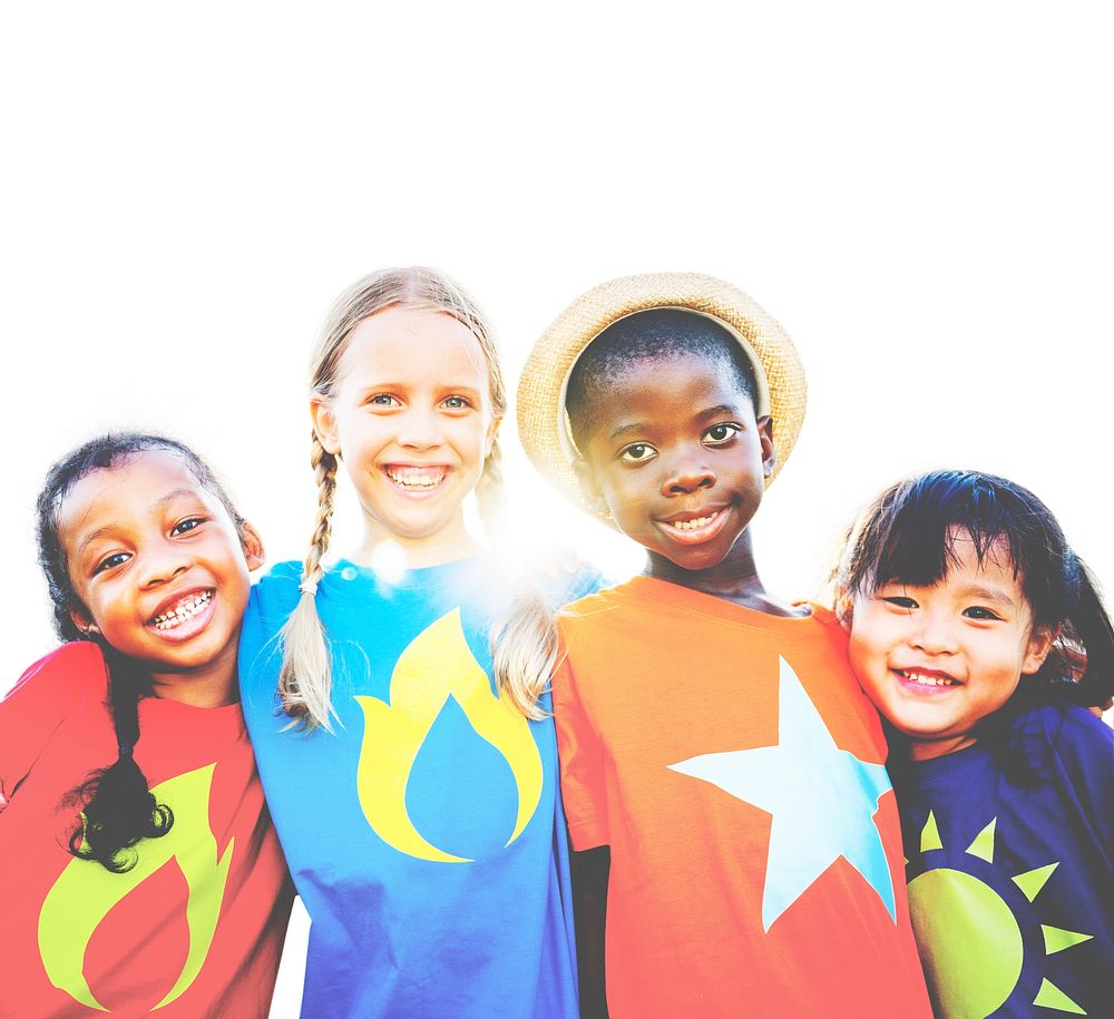 Children Playful Cheerful Happiness Diversity Friendship Concept