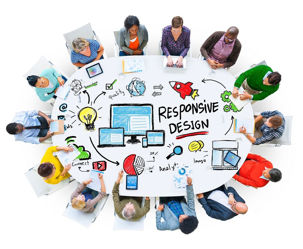 Responsive Design Internet Web Online People Meeting Concept