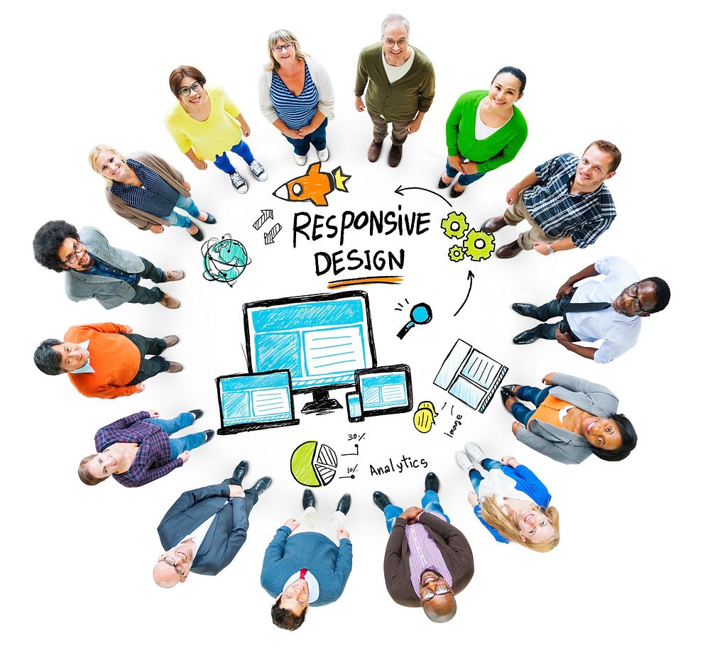 Responsive Design Internet Web Online People Diversity Concept