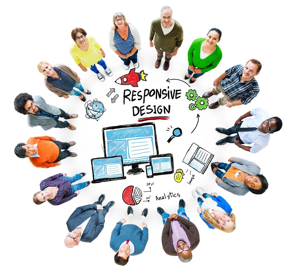Responsive Design Internet Web Online People Diversity Concept