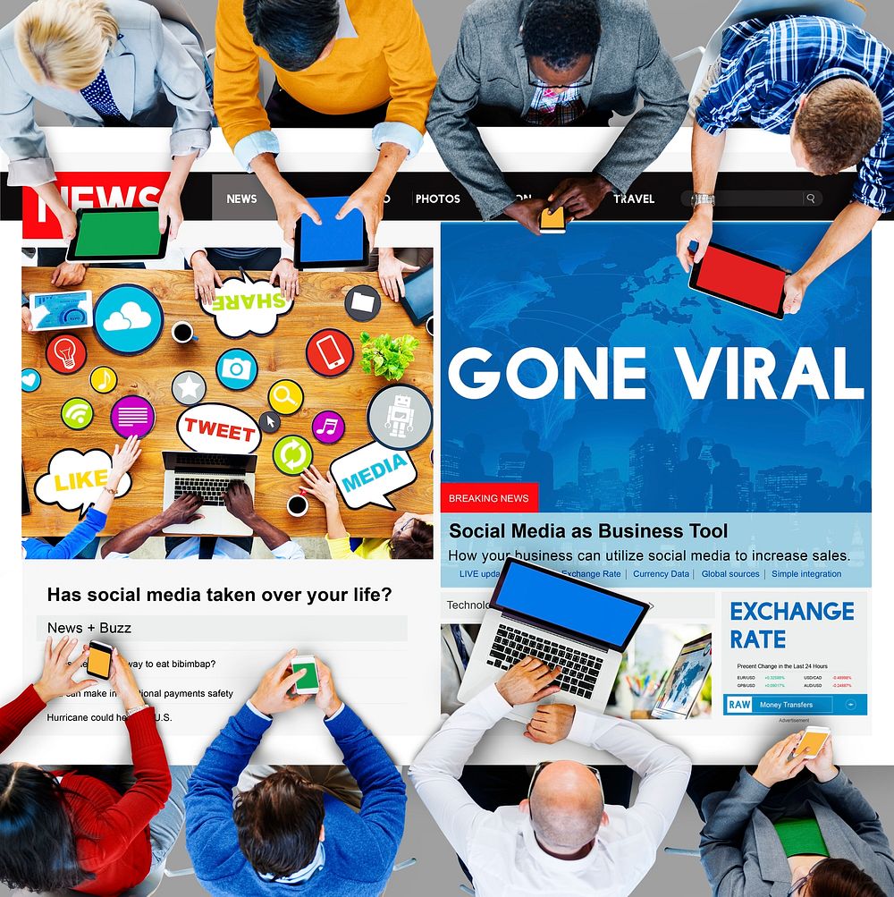 Gone Viral Online Marketing Sharing Concept