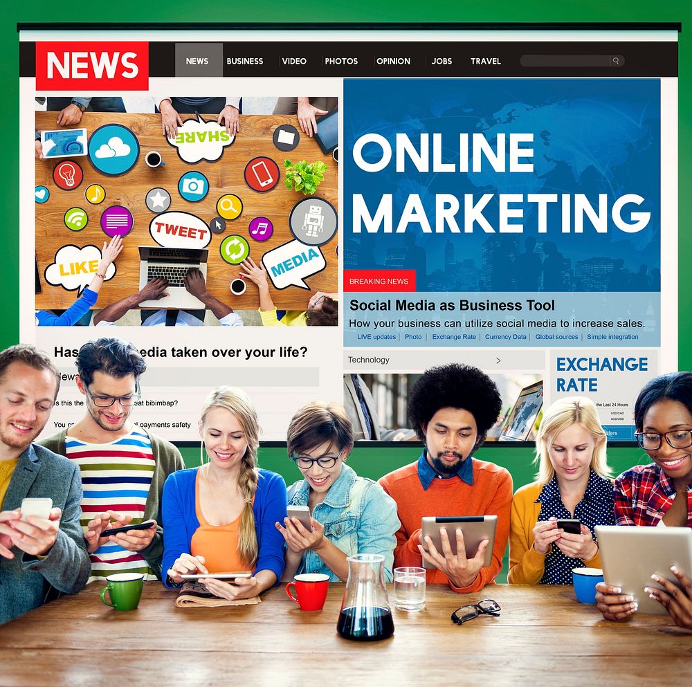 Online Marketing Advertising Branding Commerce Concept