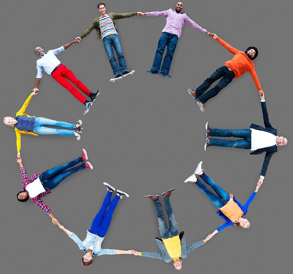 Group of People Circle Holding Hands Concept