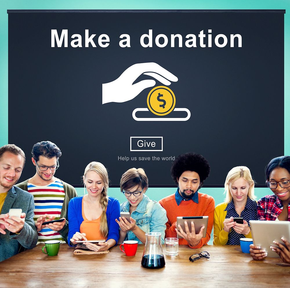 Make a Donation Charity Donate Contribute Give Concept