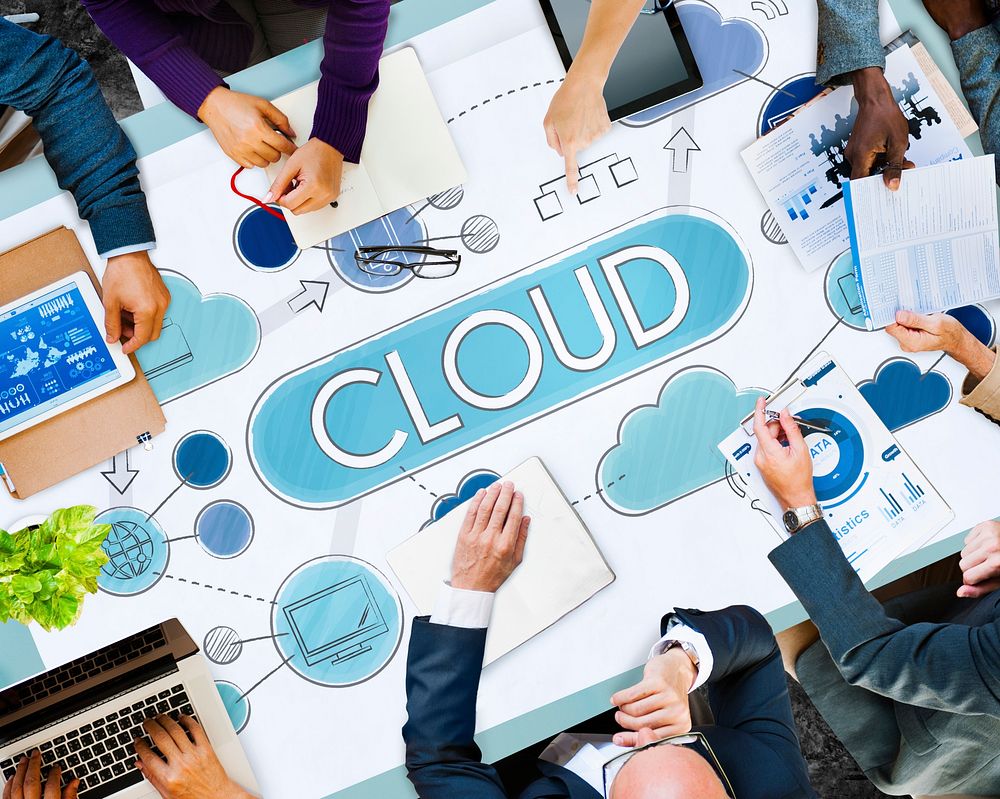 Cloud Computing Network Data Storage Technology Concept