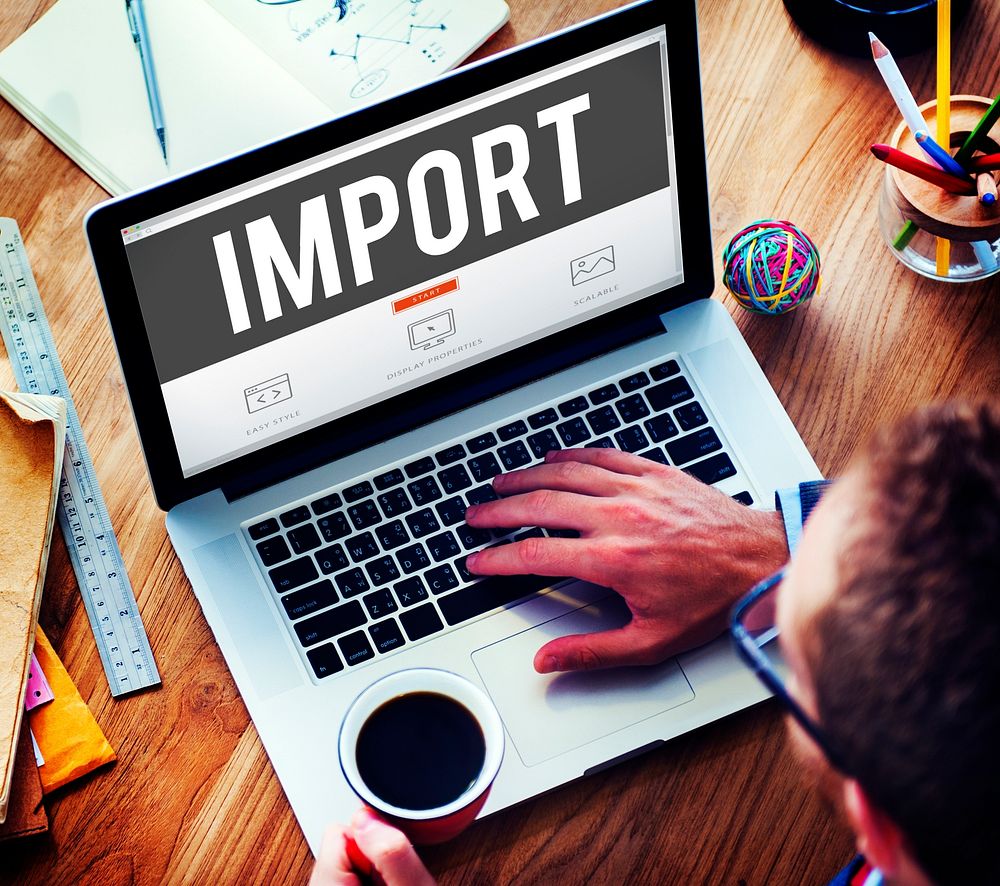 Import Export Logistics Freight Transportation Concept