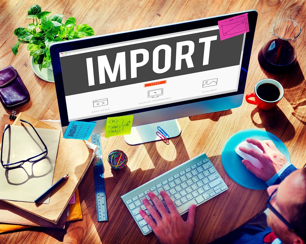 Import Export Logistics Freight Transportation Concept