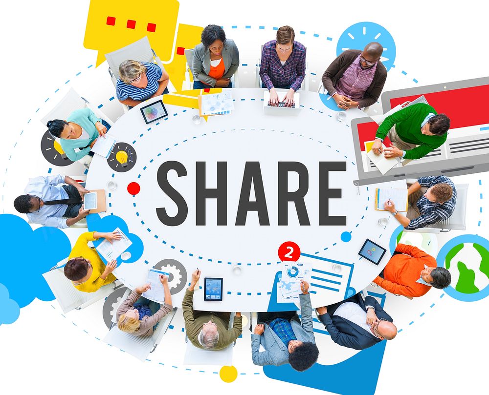 Share Sharing Connection Social Networking Concept